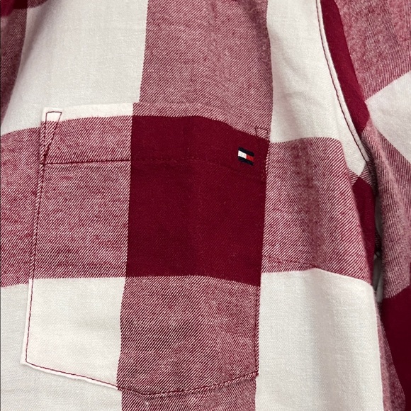 Tommy Hilfiger Red and White Plaid Shirt - Picture 4 of 7